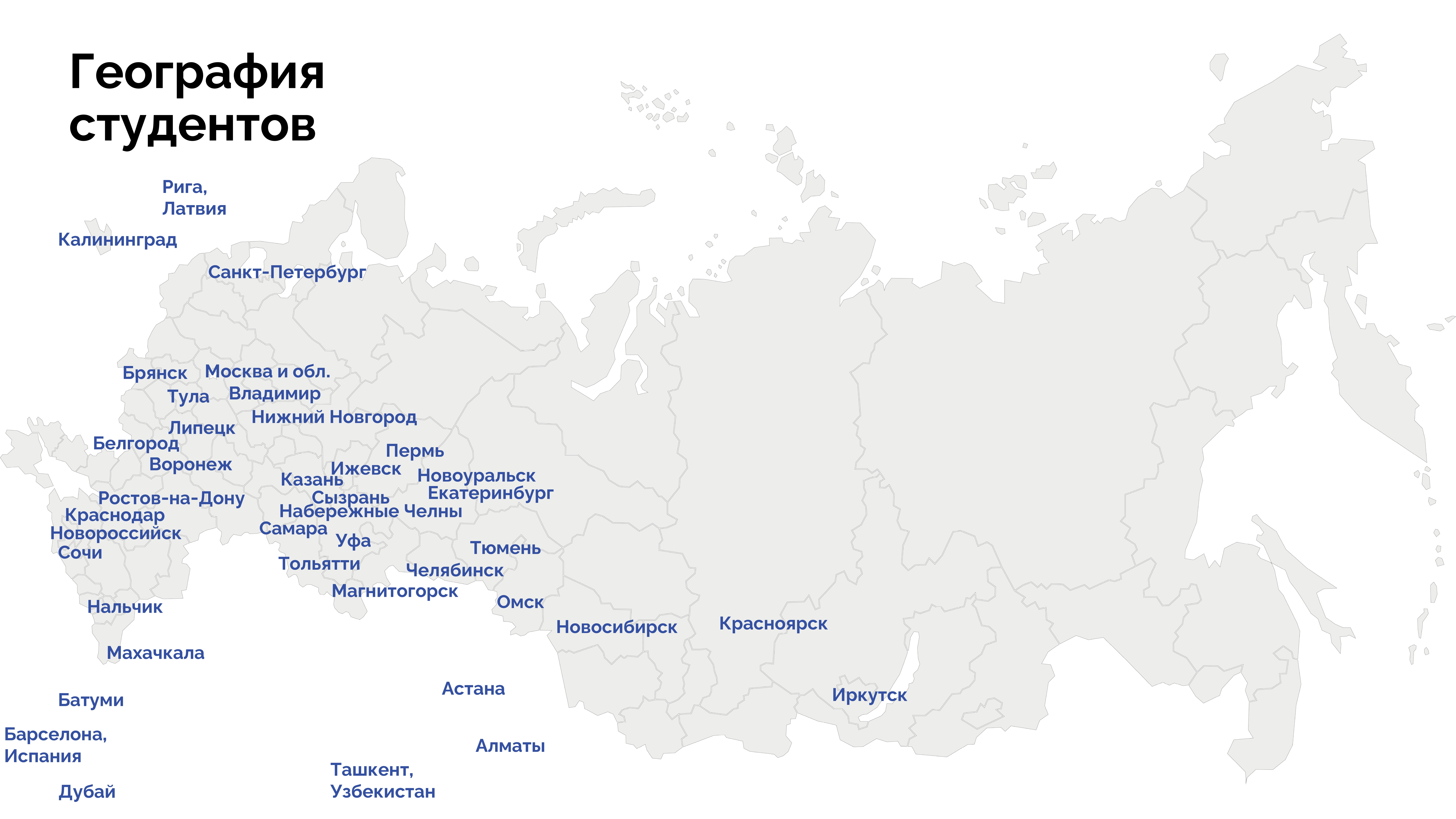 География участников